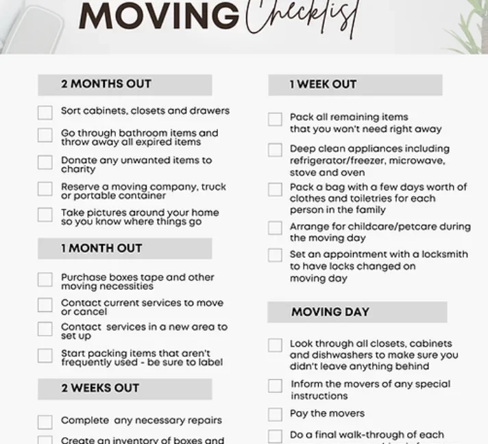 Moving Checklist